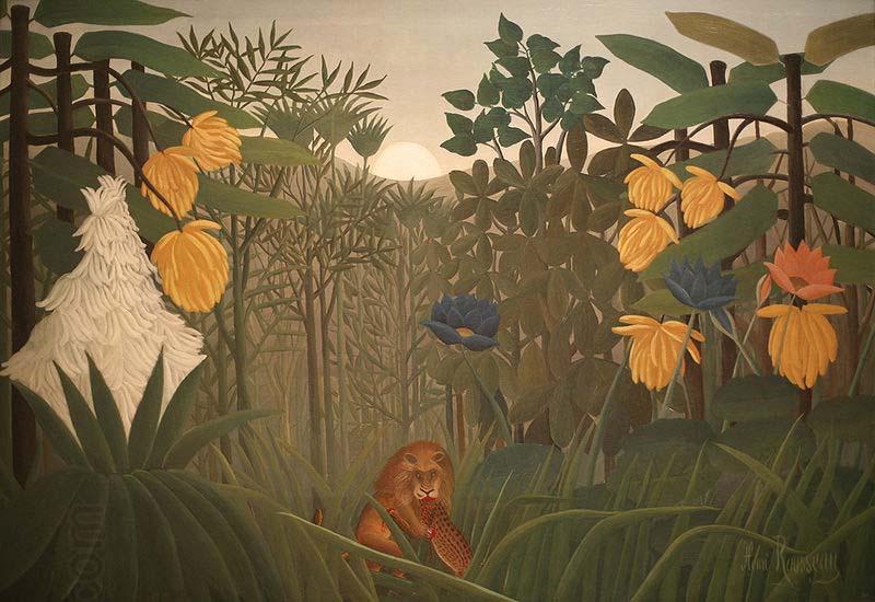 Henri Rousseau The Repast of the Lion oil painting picture